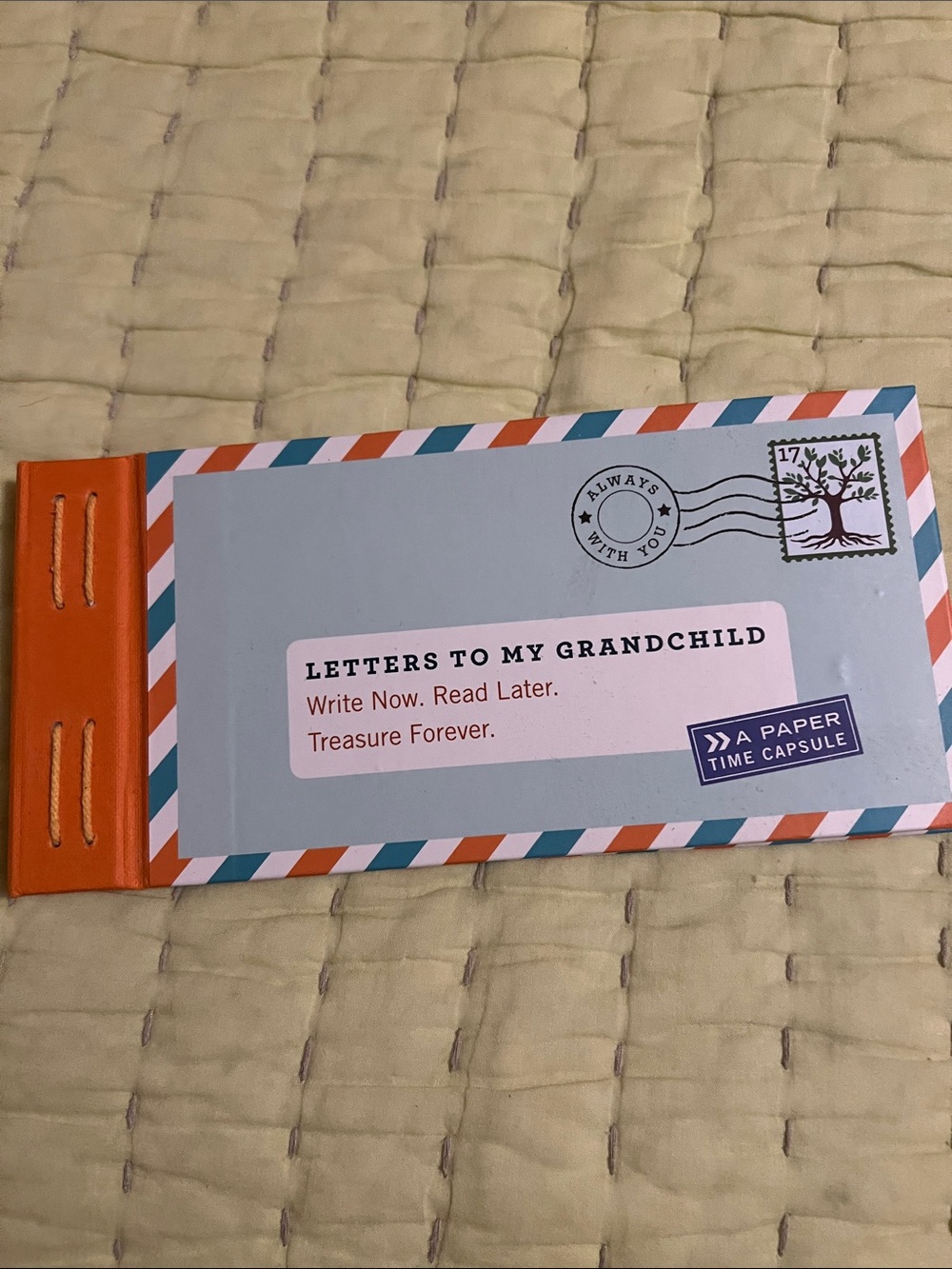 Letters to My Grandchild Keepsake Book - Blue Cover with Orange Spine